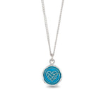 Love Knot Talisman | Capri Blue-Sterling Silver, Ceramic Blue-Blue Ruby Jewellery-Vancouver Canada