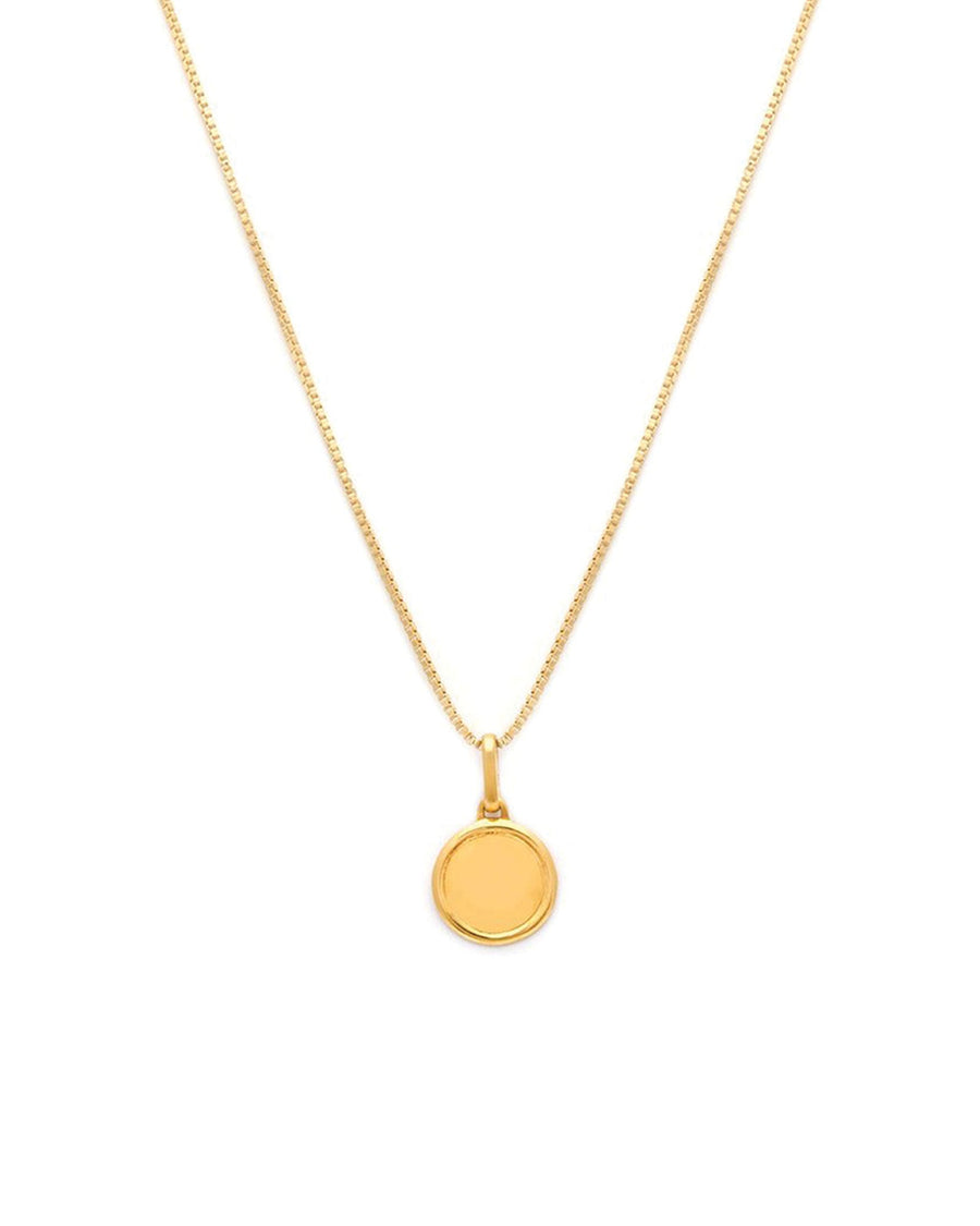 Leah Alexandra-Love Token Round Necklace-Necklaces-14k Gold Vermeil, 14k Gold-fill, Cubic Zirconia-Blue Ruby Jewellery-Vancouver Canada