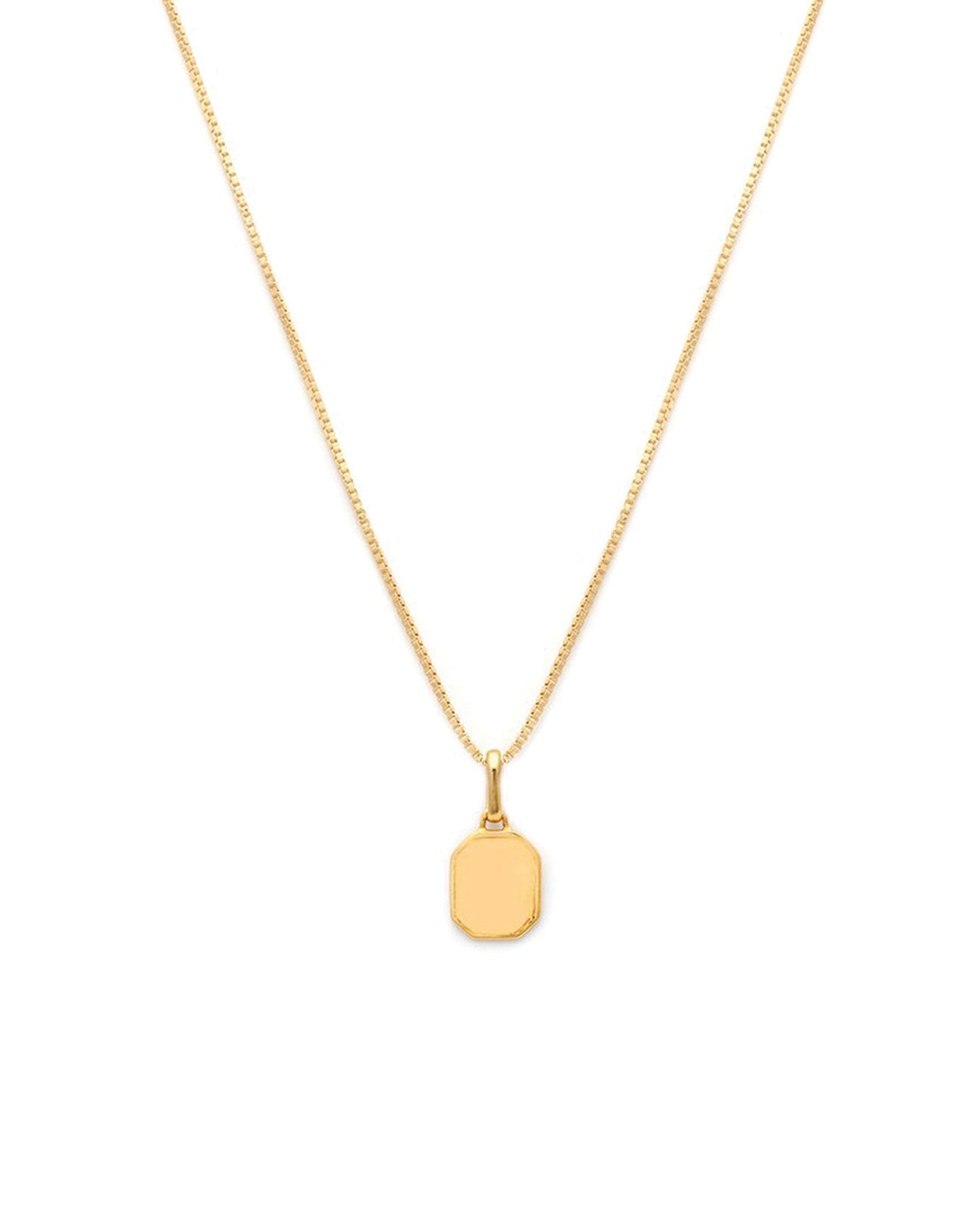Gold square medallion necklace on sale