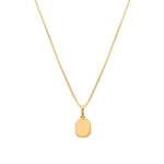 Leah Alexandra-Love Token Square Necklace-Necklaces-14k Gold Vermeil, 14k Gold-fill, Cubic Zirconia-Blue Ruby Jewellery-Vancouver Canada