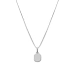 Leah Alexandra-Love Token Square Necklace-Necklaces-Sterling Silver, Cubic Zirconia-Blue Ruby Jewellery-Vancouver Canada