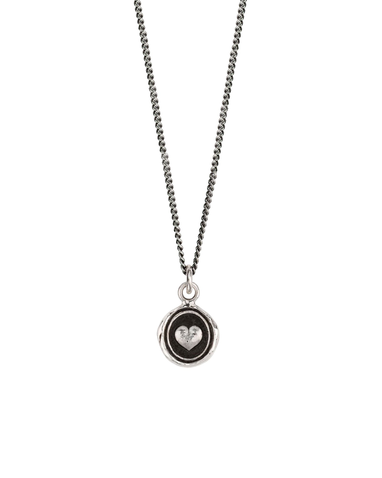 Loving Appreciation Talisman-Oxidized Sterling Silver-Blue Ruby Jewellery-Vancouver Canada