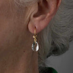 Alexis Bittar-Lucite Dewdrop Earrings-Earrings-Clear Lucite-Blue Ruby Jewellery-Vancouver Canada
