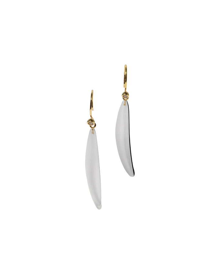 Alexis Bittar-Lucite Sliver Wire Earrings-Earrings-14k Gold Plated, White Lucite-Blue Ruby Jewellery-Vancouver Canada