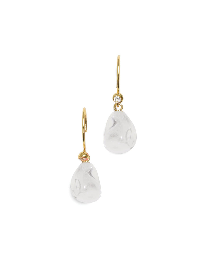 Alexis Bittar-Lucite Teardrop Earrings-Earrings-14k Gold Vermeil, Silver Lucite-Blue Ruby Jewellery-Vancouver Canada