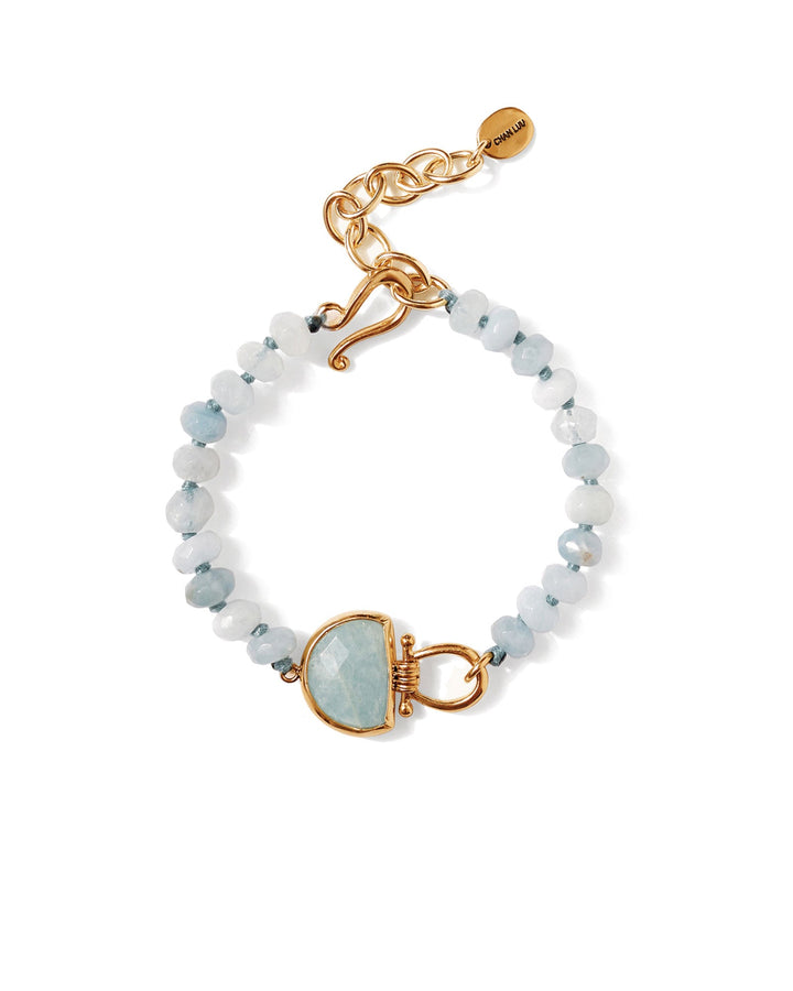 Chan Luu-Luna Bracelet-Bracelets-18k Gold Vermeil, Aquamarine-Blue Ruby Jewellery-Vancouver Canada