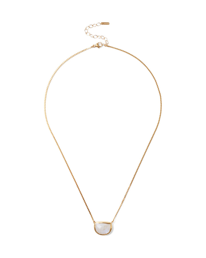 Chan Luu-Luna Necklace-Necklaces-18k Gold Vermeil, Moonstone-Blue Ruby Jewellery-Vancouver Canada