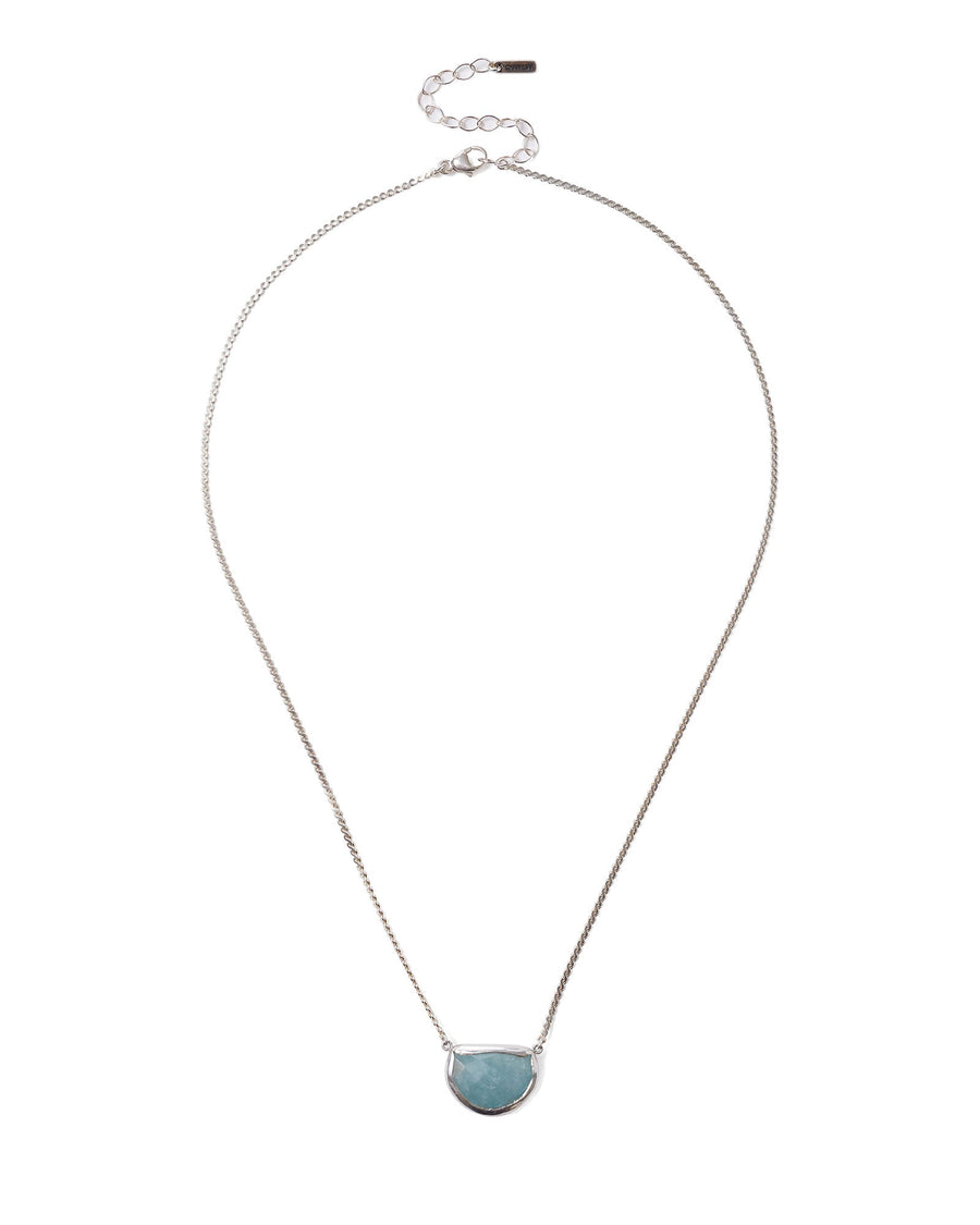 Chan Luu-Luna Necklace-Necklaces-Sterling Silver, Aquamarine-Blue Ruby Jewellery-Vancouver Canada