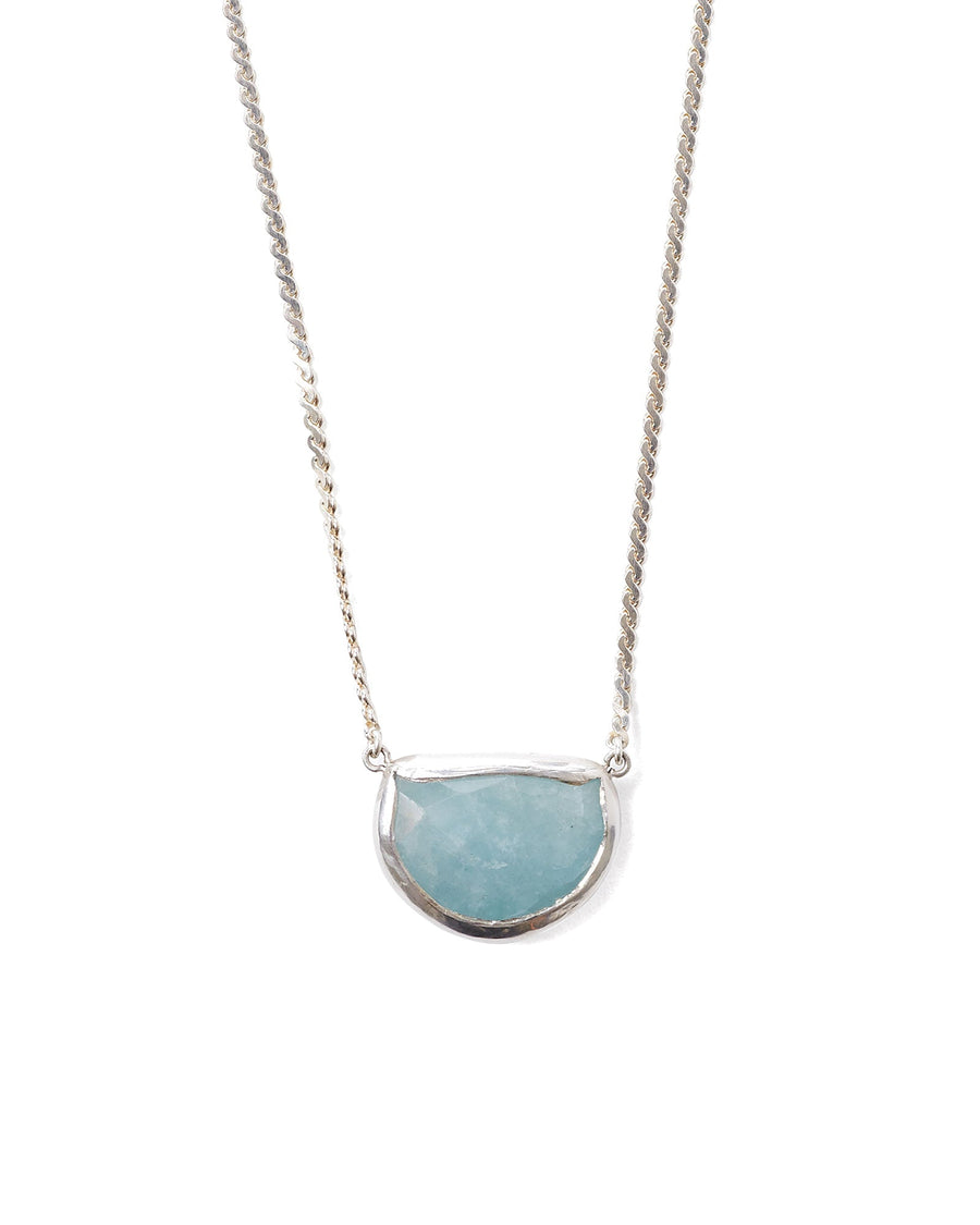 Chan Luu-Luna Necklace-Necklaces-Sterling Silver, Aquamarine-Blue Ruby Jewellery-Vancouver Canada