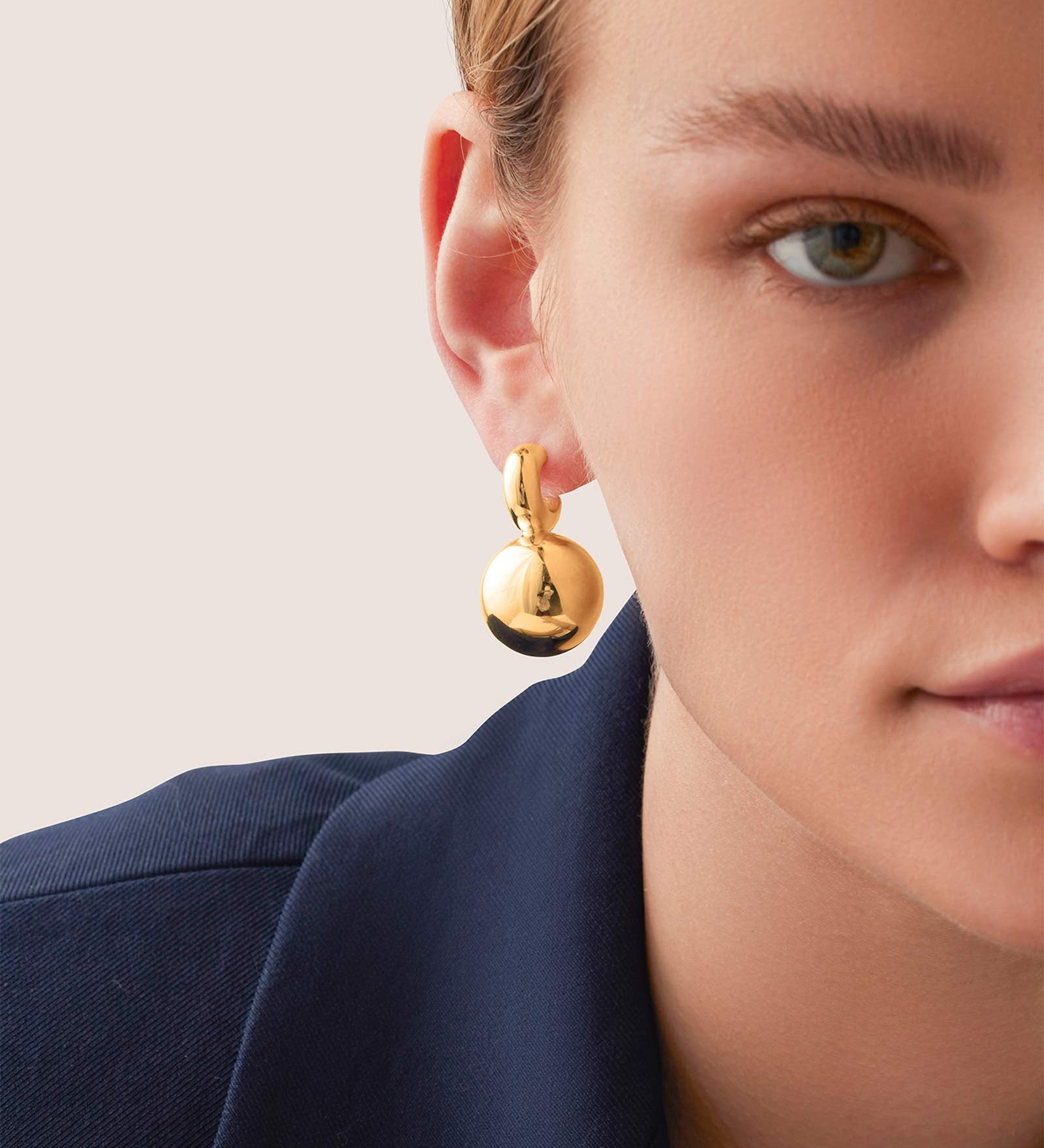 Jenny Bird-Lyra Earrings-Earrings-14k Gold Plated-Blue Ruby Jewellery-Vancouver Canada