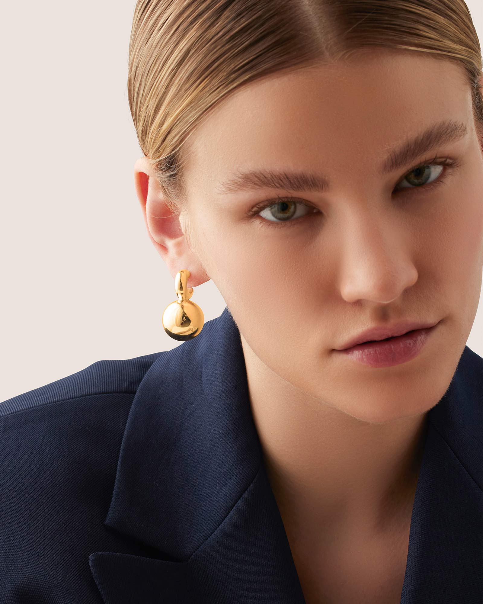 Jenny Bird-Lyra Earrings-Earrings-14k Gold Plated-Blue Ruby Jewellery-Vancouver Canada