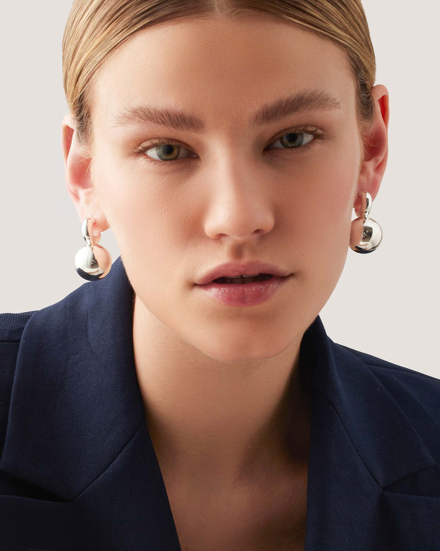 Jenny Bird-Lyra Earrings-Earrings-Sterling Silver Plated-Blue Ruby Jewellery-Vancouver Canada