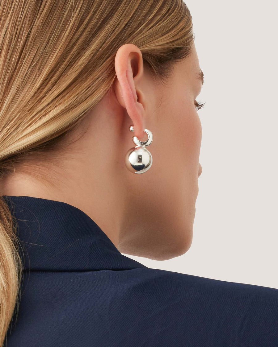 Jenny Bird-Lyra Earrings-Earrings-Sterling Silver Plated-Blue Ruby Jewellery-Vancouver Canada