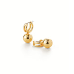 Jenny Bird-Lyra Huggies-Earrings-14k Gold Plated-Blue Ruby Jewellery-Vancouver Canada