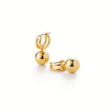 Jenny Bird-Lyra Huggies-Earrings-14k Gold Plated-Blue Ruby Jewellery-Vancouver Canada