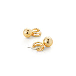 Jenny Bird-Lyra Huggies-Earrings-14k Gold Plated-Blue Ruby Jewellery-Vancouver Canada