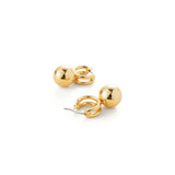 Jenny Bird-Lyra Huggies-Earrings-14k Gold Plated-Blue Ruby Jewellery-Vancouver Canada