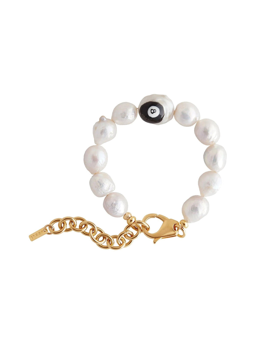 Martha Calvo-Magic 8 Bracelet-Bracelets-14k Gold Plated, Freshwater Pearls-Blue Ruby Jewellery-Vancouver Canada