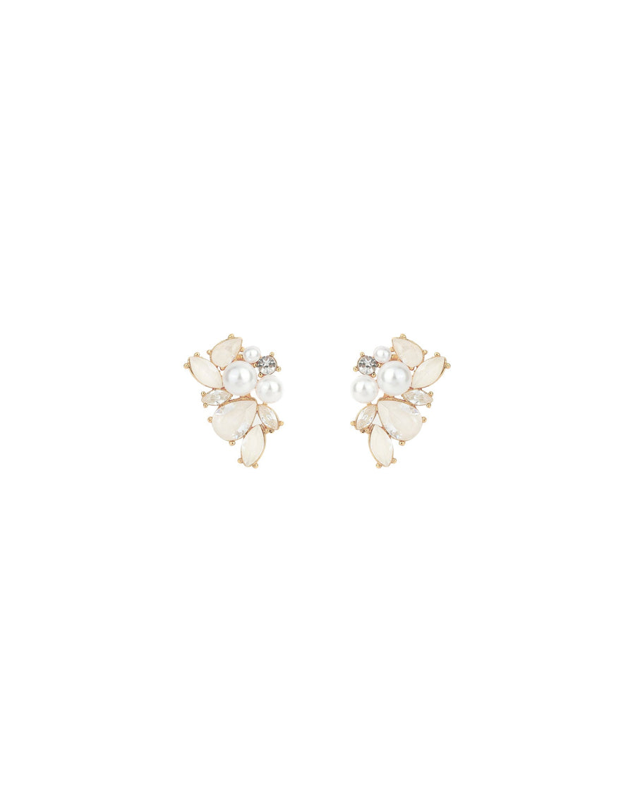 Olive & Piper-Maise Studs-Earrings-14k Gold Plated, Crystal-Blue Ruby Jewellery-Vancouver Canada