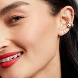 Adina Reyter-Make Your Move Pavé Heart Studs-Earrings-14k Yellow Gold, Diamond-Blue Ruby Jewellery-Vancouver Canada
