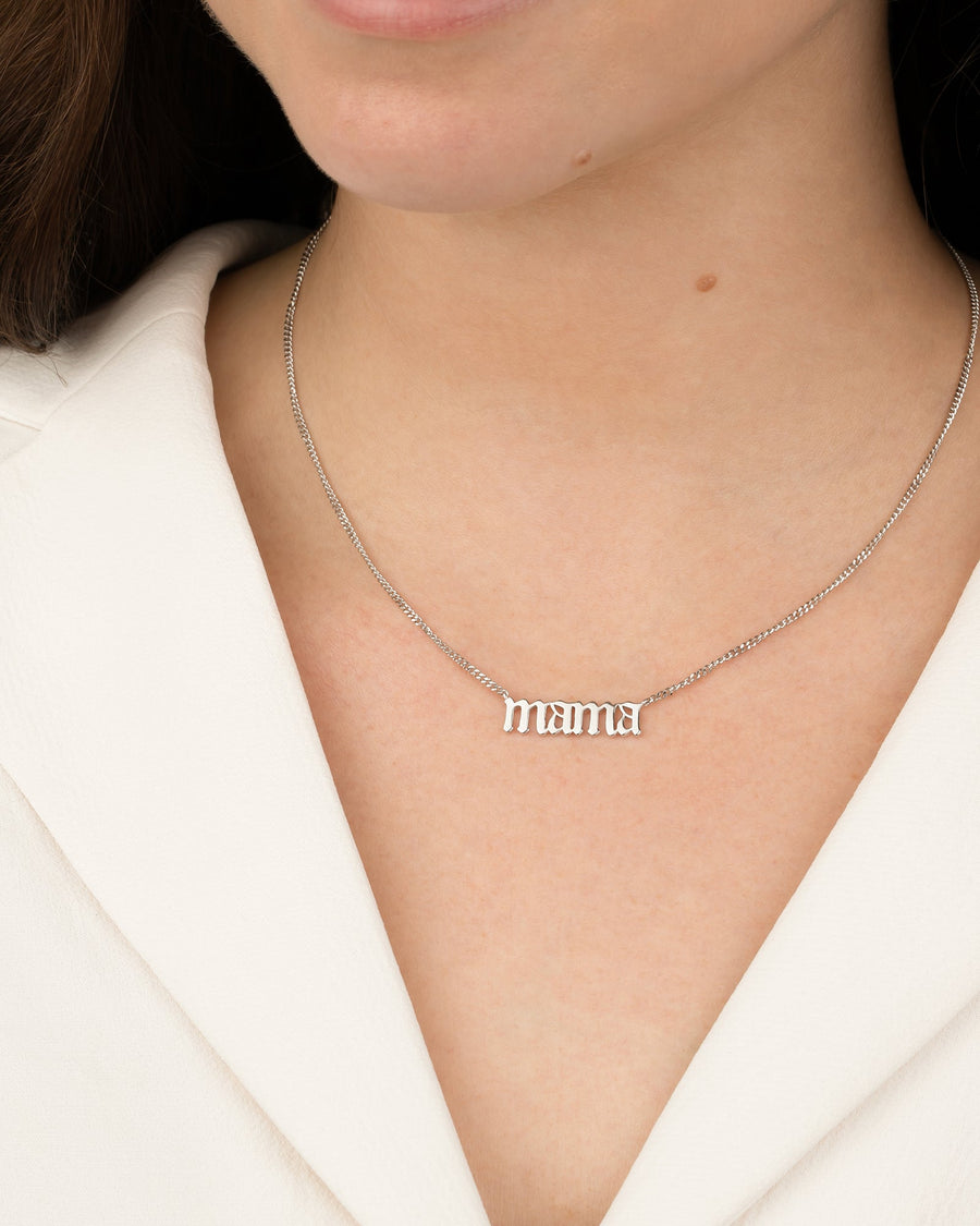 Quiet Icon-Mama Gothic Necklace-Necklaces-Sterling Silver-Blue Ruby Jewellery-Vancouver Canada