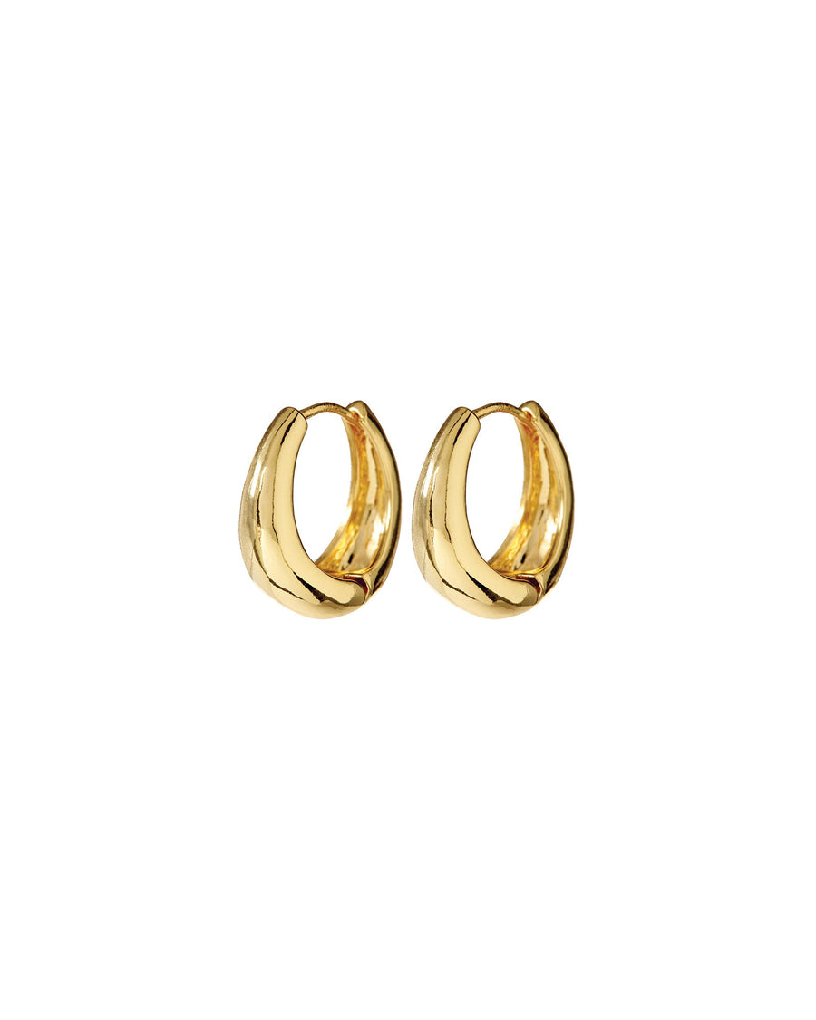 Luv AJ-Marbella Hoops-Earrings-18k Gold Plated-Blue Ruby Jewellery-Vancouver Canada