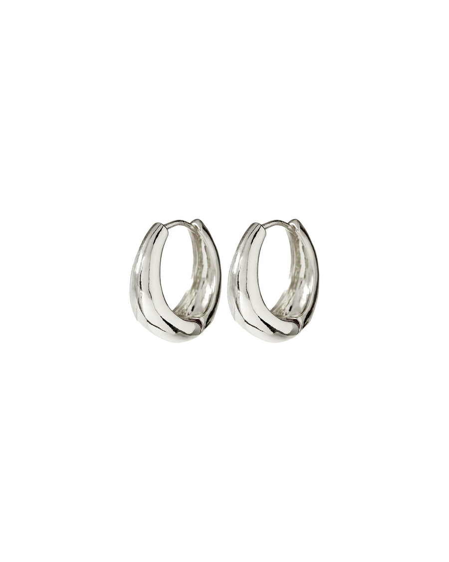 Luv AJ-Marbella Hoops-Earrings-Sterling Silver Plated-Blue Ruby Jewellery-Vancouver Canada