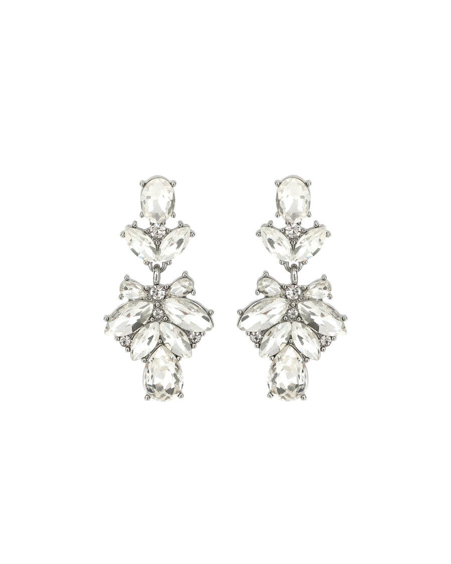 Olive & Piper-Marbella Studs-Earrings-Silver-Tone, Crystal-Blue Ruby Jewellery-Vancouver Canada