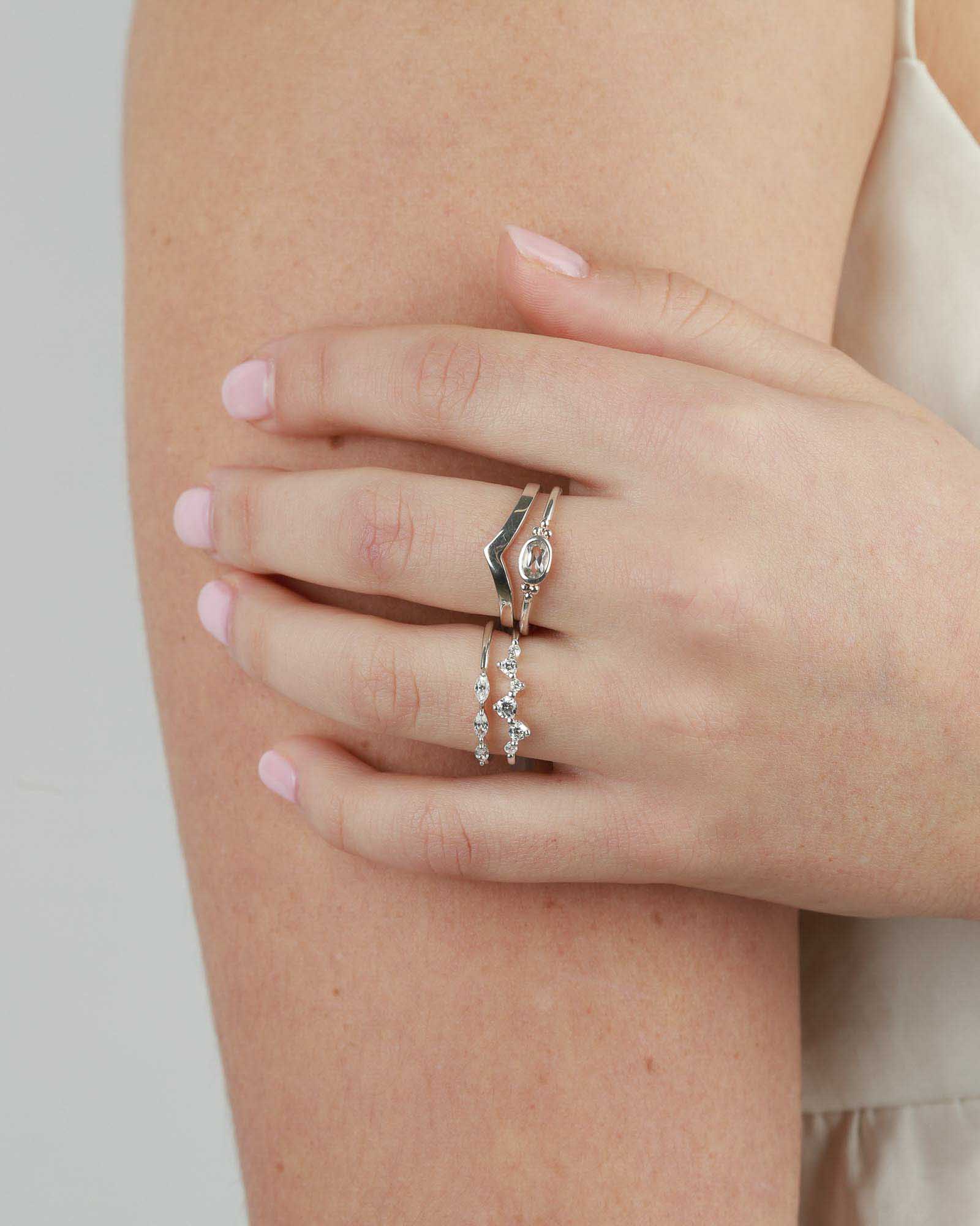 Tashi-Marquis CZ Ring-Rings-Blue Ruby Jewellery-Vancouver Canada