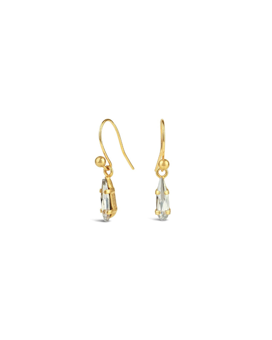 La Vie Parisienne-Marquise Crystal Hooks-Earrings-14k Gold Plated, Shade Crystal-Blue Ruby Jewellery-Vancouver Canada