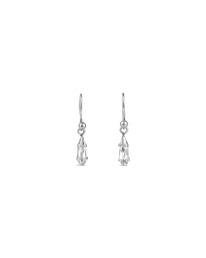 La Vie Parisienne-Marquise Crystal Hooks-Earrings-Sterling Silver Plated, Shade Crystal-Blue Ruby Jewellery-Vancouver Canada