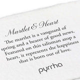 Pyrrha-Martle & Heart 14k Gold Diamond Set Talisman-Necklaces-14k Yellow Gold, Diamond-Blue Ruby Jewellery-Vancouver Canada