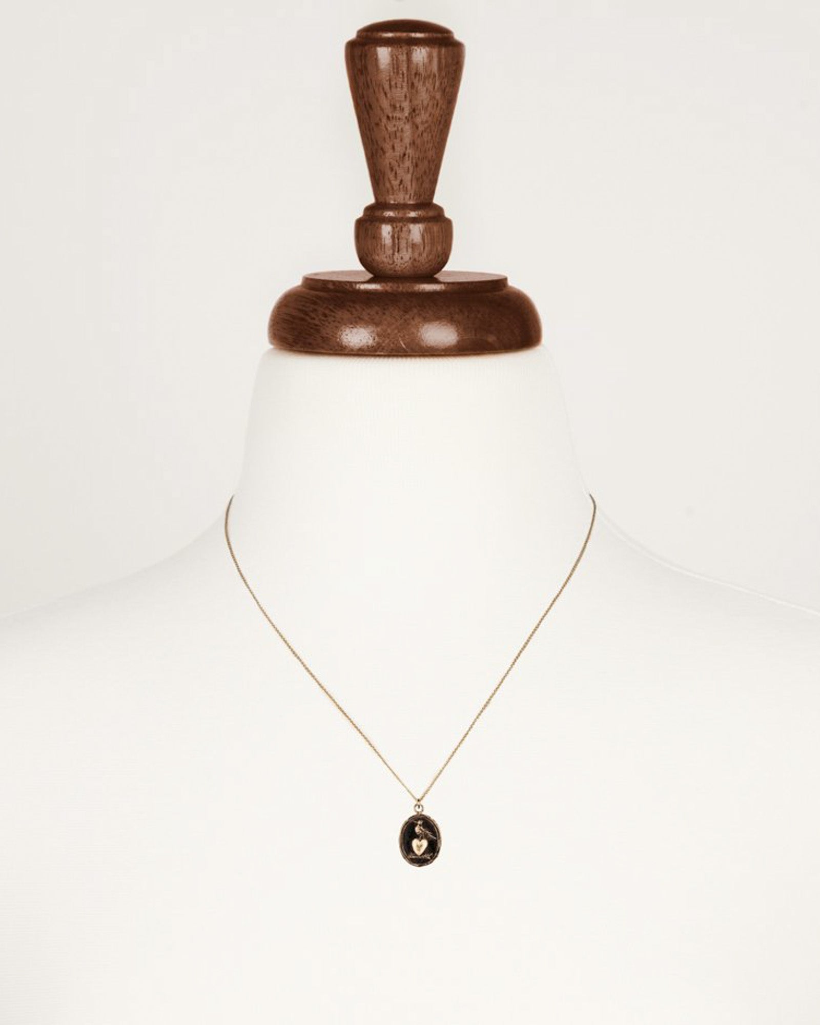 Pyrrha-Martle & Heart 14k Gold Diamond Set Talisman-Necklaces-14k Yellow Gold, Diamond-Blue Ruby Jewellery-Vancouver Canada