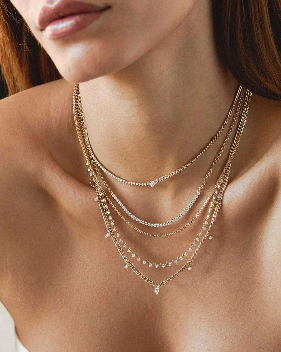 Zoe Chicco Medium Diamond Cut Box Chain Blue Ruby Jewellery Canada