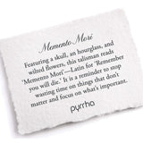 Memento Mori Talisman-Oxidized Sterling Silver-Blue Ruby Jewellery-Vancouver Canada