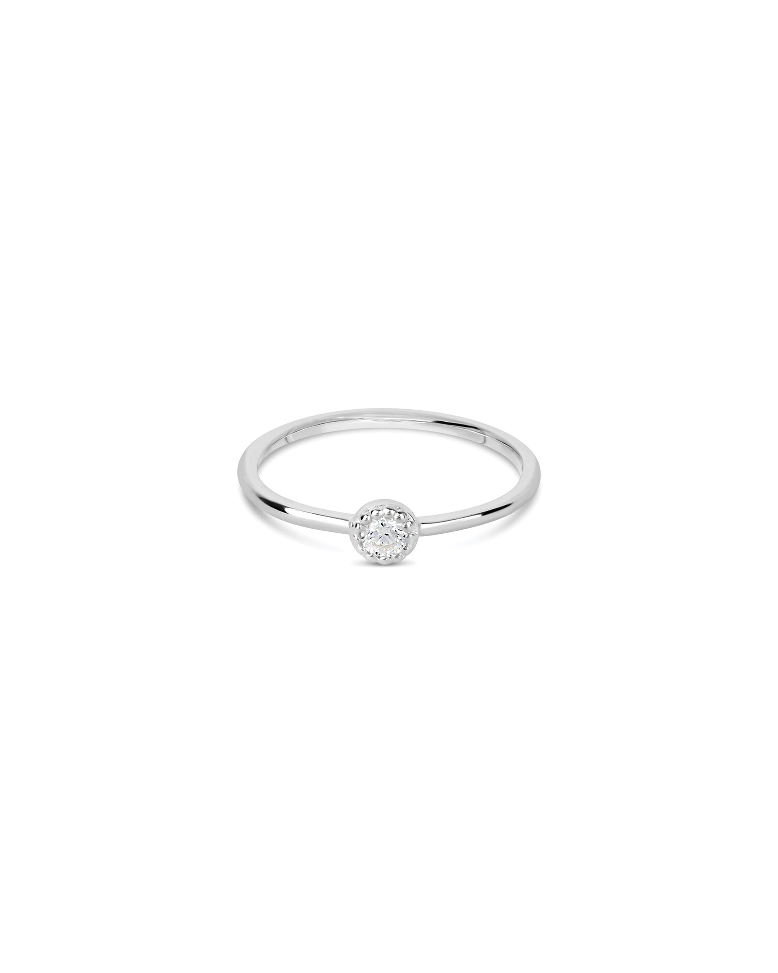 Tashi-Milgrain CZ Ring-Rings-Blue Ruby Jewellery-Vancouver Canada