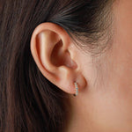 Miligree Huggies | 13mm-Earrings-Goldhive-14k Yellow Gold-Blue Ruby Jewellery-Vancouver-Canada
