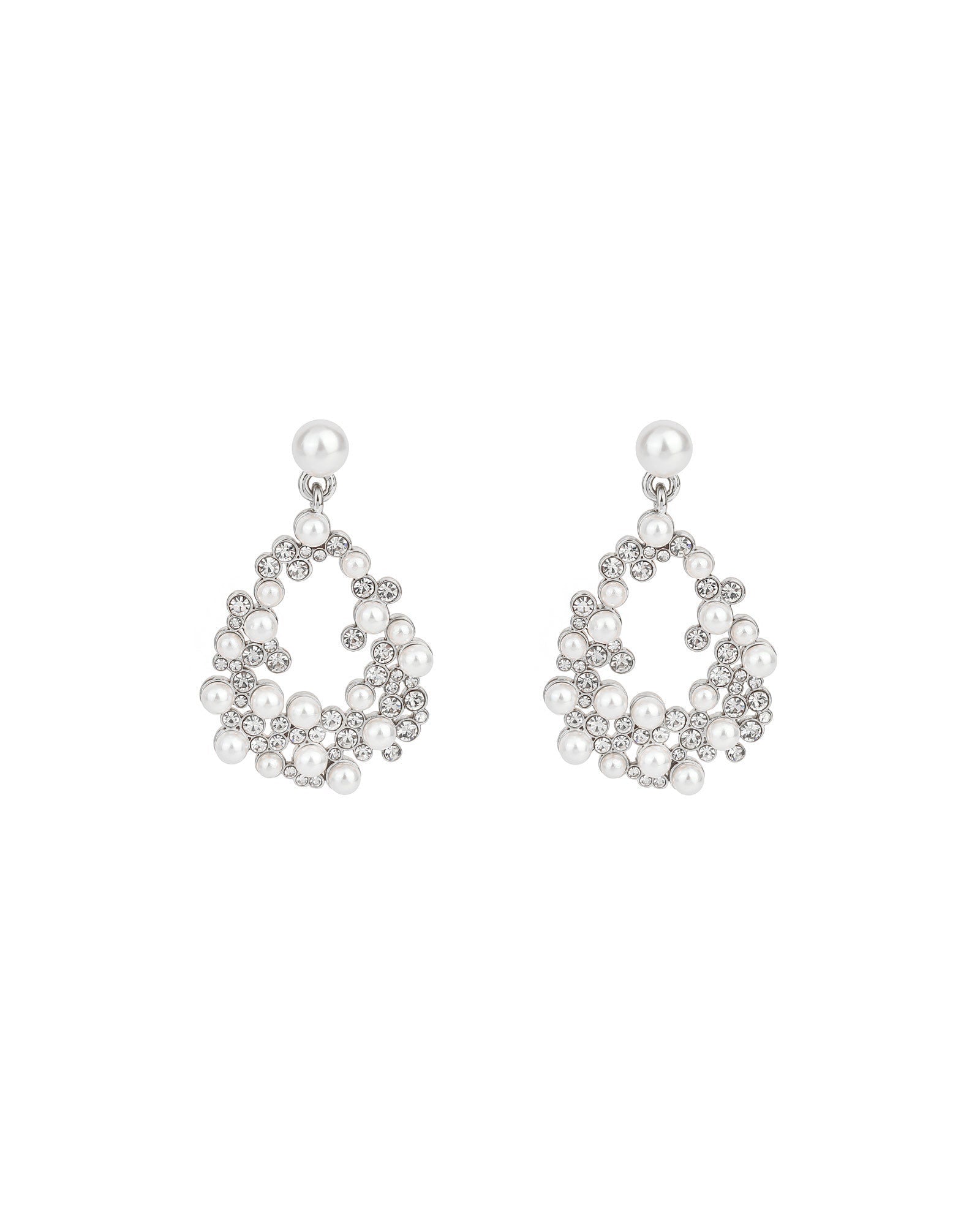 Olive & Piper-Mini Avery Earrings-Earrings-Silver-Tone, Crystal-Blue Ruby Jewellery-Vancouver Canada