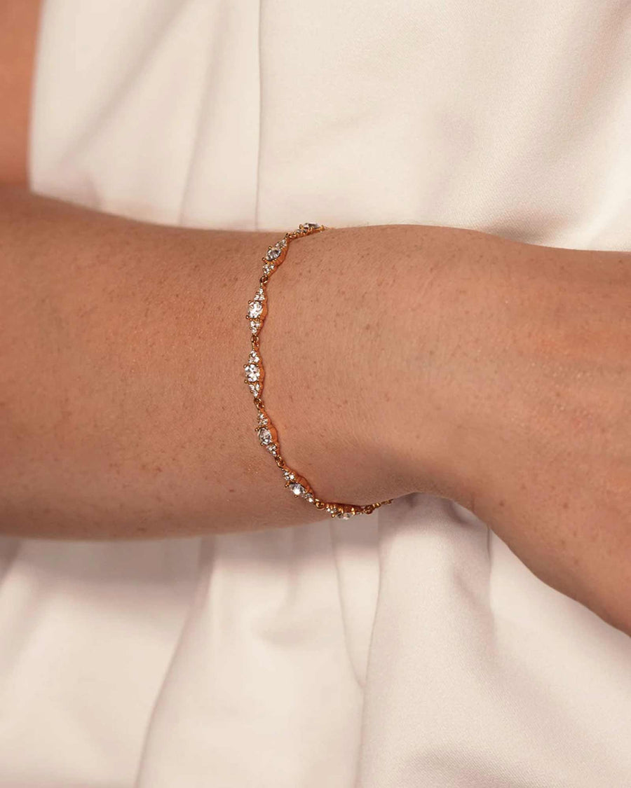 Olive & Piper-Mini Chloe Bracelet-Bracelets-14k Gold Plated, Crystal-Blue Ruby Jewellery-Vancouver Canada