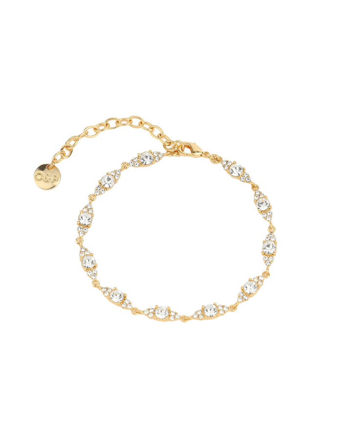 Olive & Piper-Mini Chloe Bracelet-Bracelets-14k Gold Plated, Crystal-Blue Ruby Jewellery-Vancouver Canada
