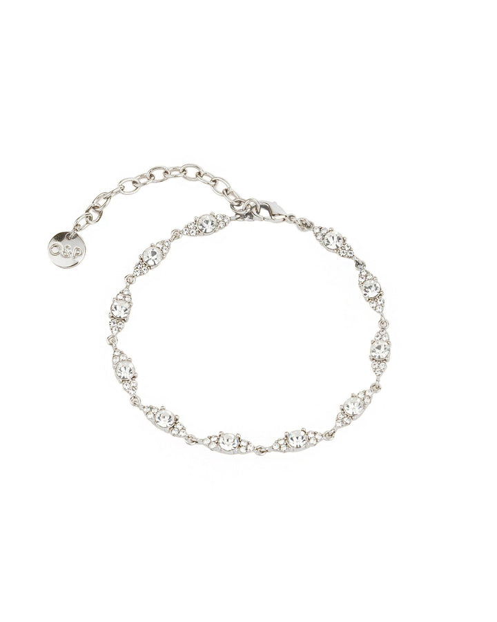 Olive & Piper-Mini Chloe Bracelet-Bracelets-Silver-Tone, Crystal-Blue Ruby Jewellery-Vancouver Canada