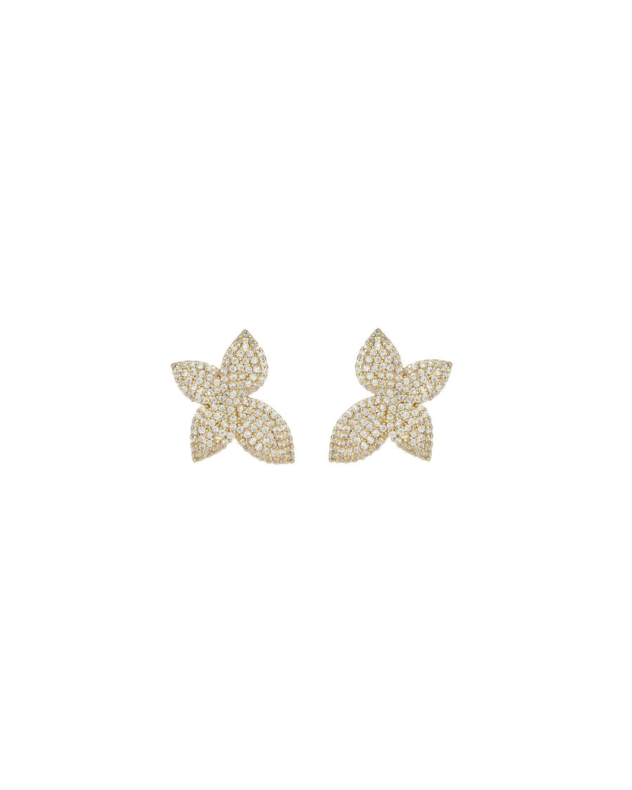 Olive & Piper-Mini Primrose Studs-Earrings-14k Gold Plated, Cubic Zirconia-Blue Ruby Jewellery-Vancouver Canada