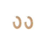 Martha Calvo-Mini Spring Hoops-Earrings-14k Gold Plated-Blue Ruby Jewellery-Vancouver Canada