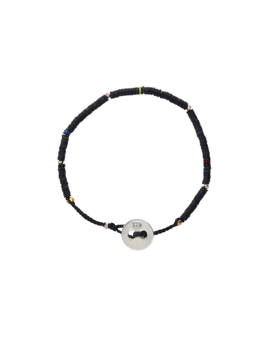 Scosha Men-Mix Beaded Braid Bracelet-Bracelets-Silver, Black-Blue Ruby Jewellery-Vancouver Canada