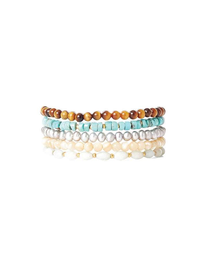 Chan Luu-Mix Naked Wrap Bracelet-Bracelets-18k Gold Vermeil-Blue Ruby Jewellery-Vancouver Canada