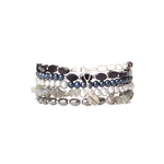 Chan Luu-Mix Naked Wrap Bracelet-Bracelets-Sterling Silver-Blue Ruby Jewellery-Vancouver Canada