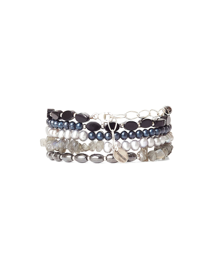 Chan Luu-Mix Naked Wrap Bracelet-Bracelets-Sterling Silver-Blue Ruby Jewellery-Vancouver Canada