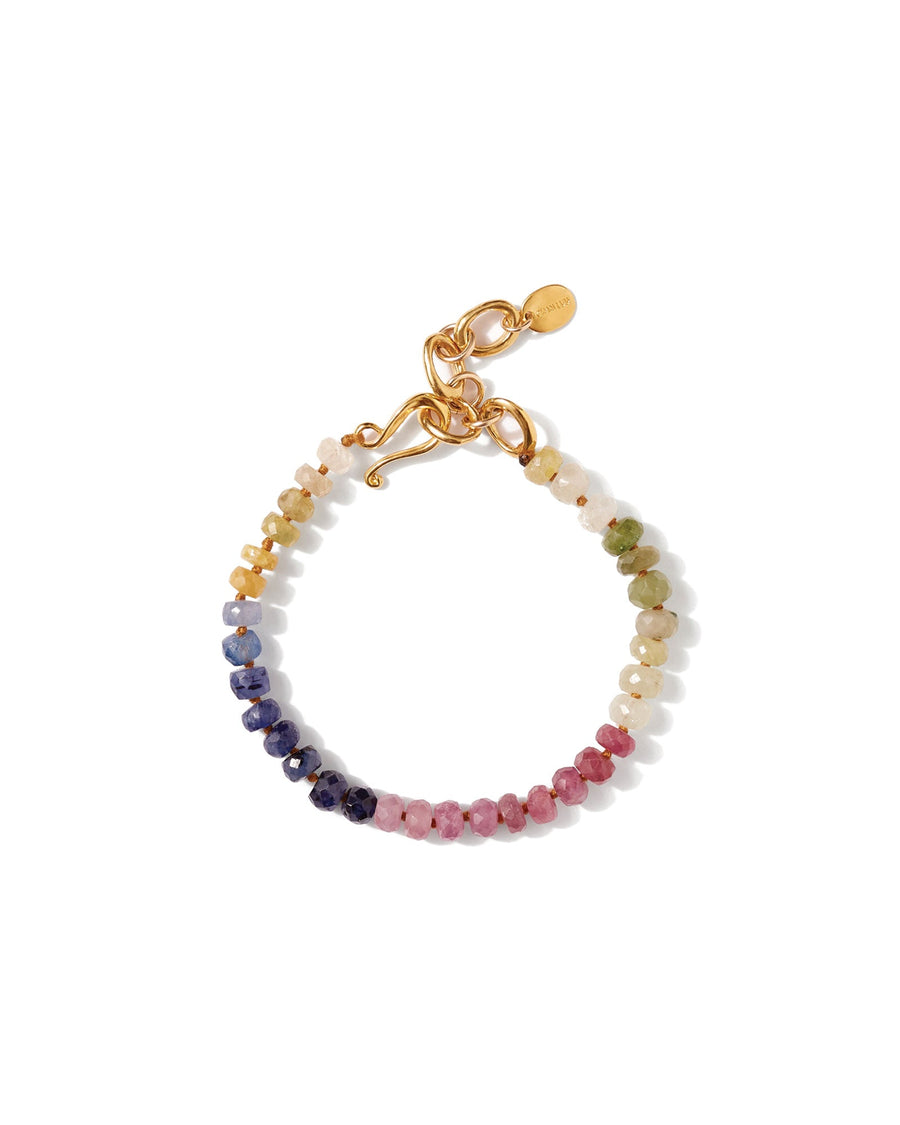 Chan Luu-Mixed Gemstone Hook Bracelet-Bracelets-18k Gold Vermeil, Sapphire-Blue Ruby Jewellery-Vancouver Canada