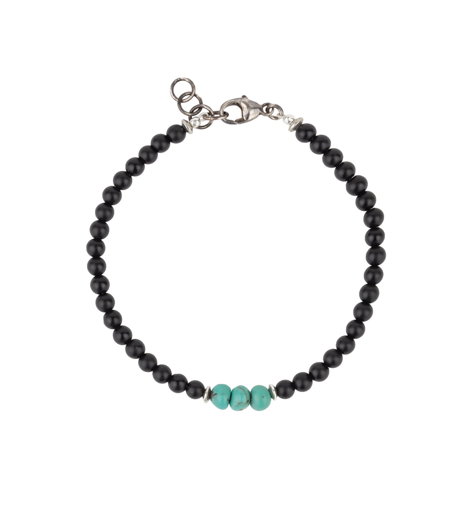 Finley & Wilder-Mixed Gumba Stone Bracelet-Bracelets-Oxidized Silver, Gumba Beads-Blue Ruby Jewellery-Vancouver Canada