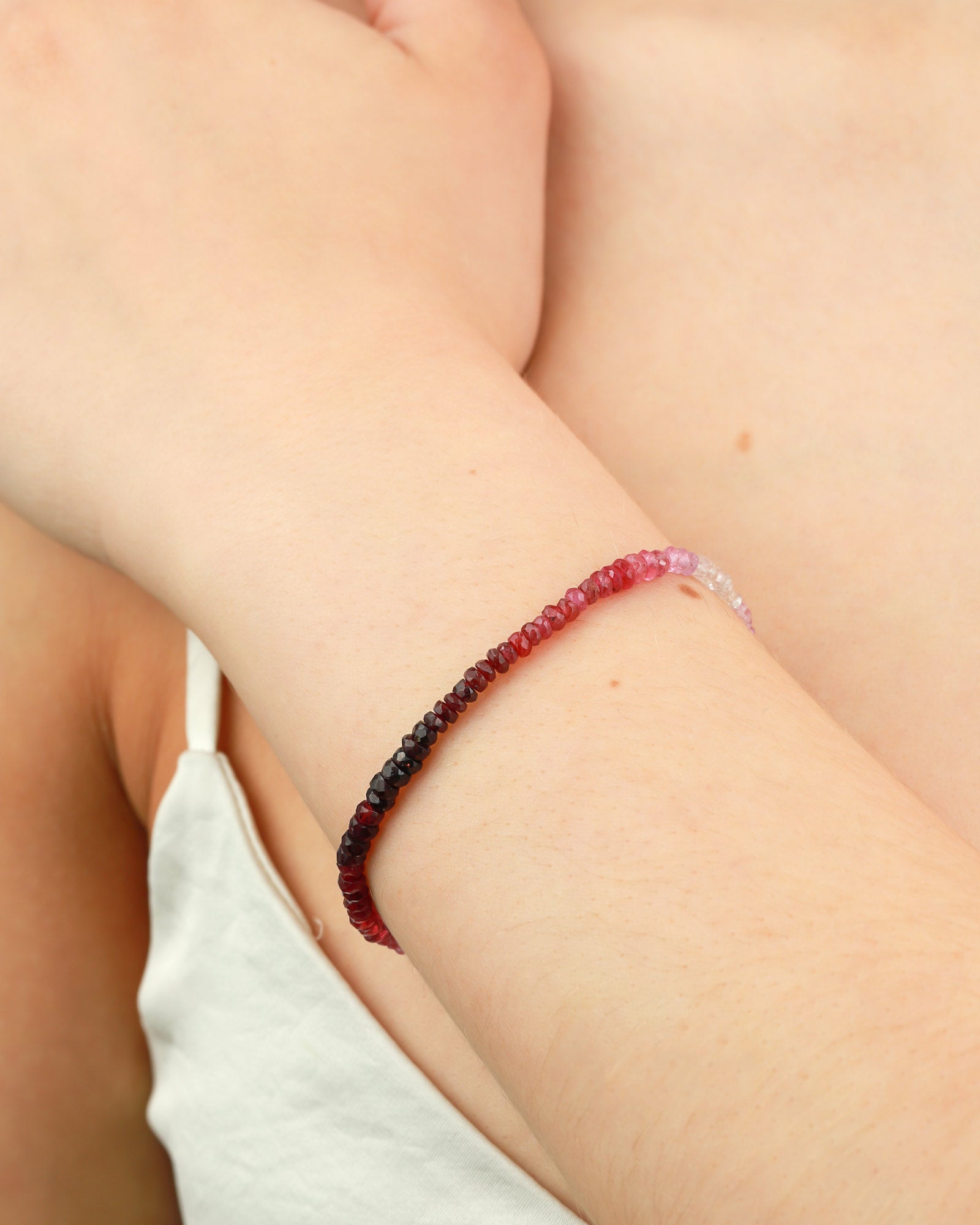 Gem Jar-Mixed Ruby Stone Bracelet-Bracelets-14k Gold Filled, Ruby-Blue Ruby Jewellery-Vancouver Canada